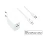Preview: USB C+A Lade-Set 20W, PD, weiß, 1m Lightning/C 20W, 3,6V~5,9V/3A; 6~9V/2A; 9V~12V/1,5A